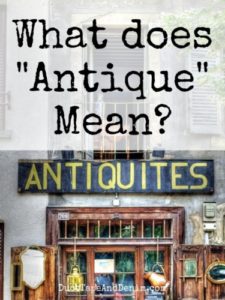 What does antique mean