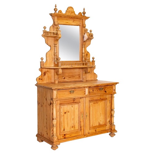 Antique sideboard buffet with a mirror