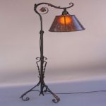 Art deco torchiere floor lamp