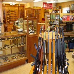 antique and modern firearms