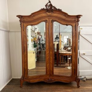 Antique armoire with mirror