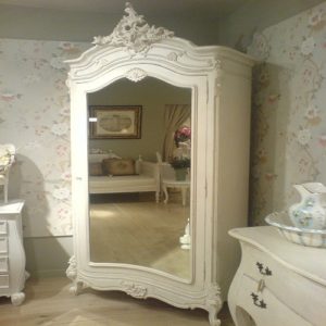 Antique armoire with mirror