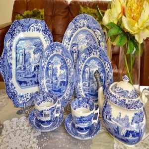 antique blue and white china