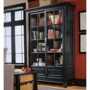 Antique bookcase with glass doors
