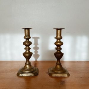 antique brass candle holder