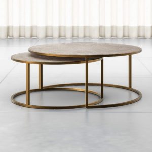 Antique brass coffee table
