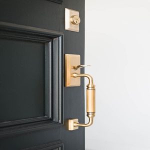Antique brass door handle