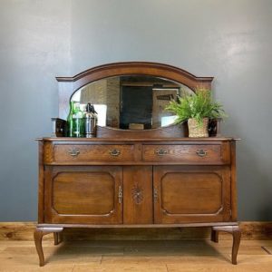 Antique buffet with a mirror