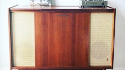 Antique cabinet record player