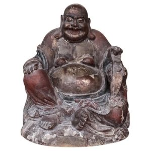 Antique carved wooden Buddha