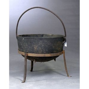 Antique cast iron kettle