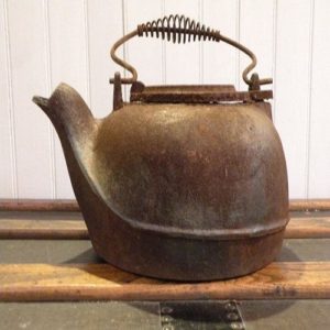 antique cast iron tea kettle