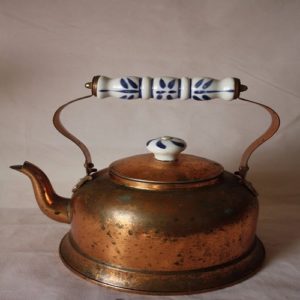 antique copper tea kettle
