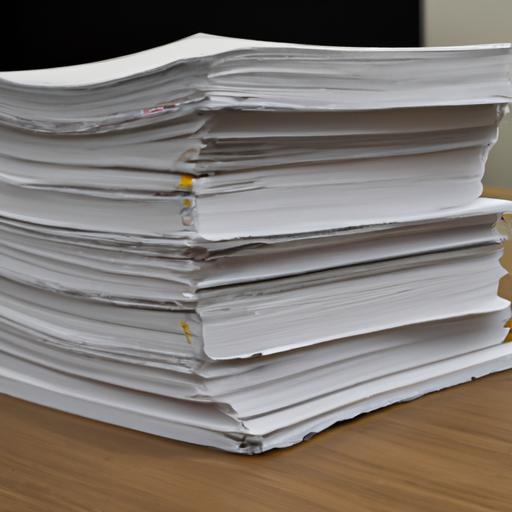 A pile of A4 paper sizes ready for printing documents
