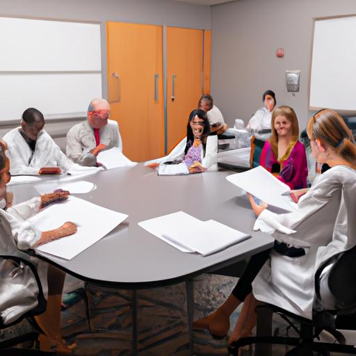 A team of experts engaging in a peer review to ensure the quality of a research paper