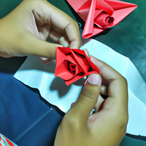 Creating a stunning paper rose with just a few simple folds