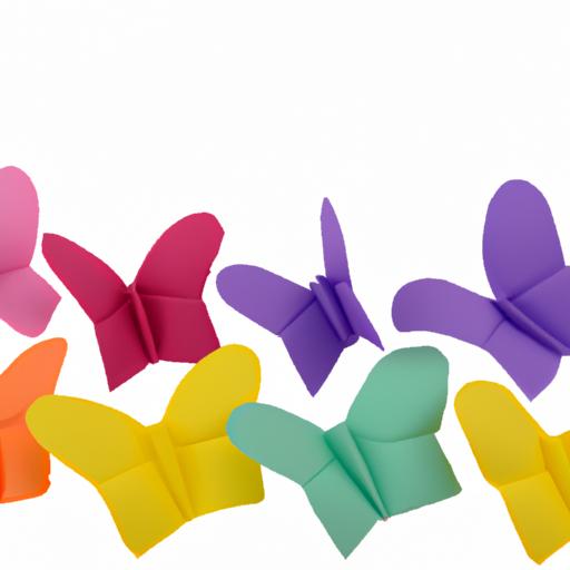 Create a beautiful display of paper butterflies in different colors and sizes with our step-by-step guide!