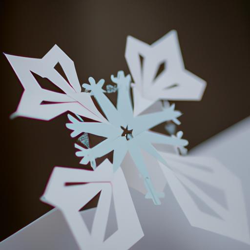 A 3D paper snowflake with intricate cut-out details