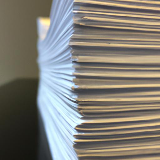 A pile of executive paper sheets neatly stacked on top of each other on a desk