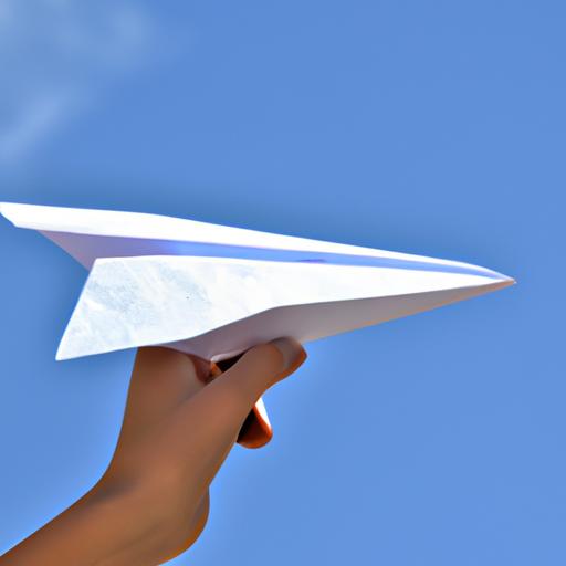 A paper airplane competition winner takes flight with their expertly crafted design