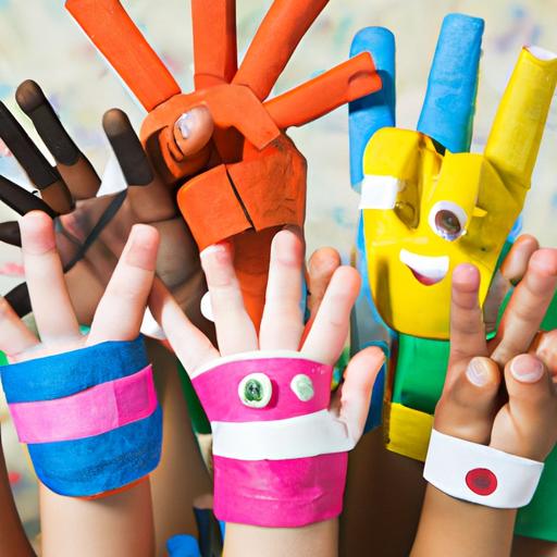 Fun and easy craft project for kids: making paper fingers.