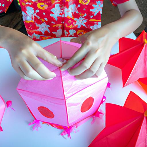 Step-by-step guide on how to fold paper to make a paper lantern