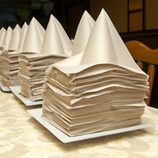 Elevate your party decor with perfectly folded paper napkins