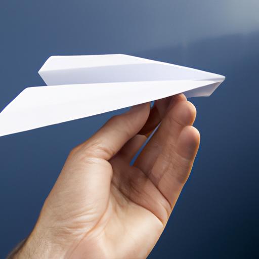 The perfect fold for the perfect flight - a paper plane ready for launch.