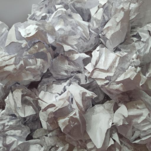Crumpled paper on a table