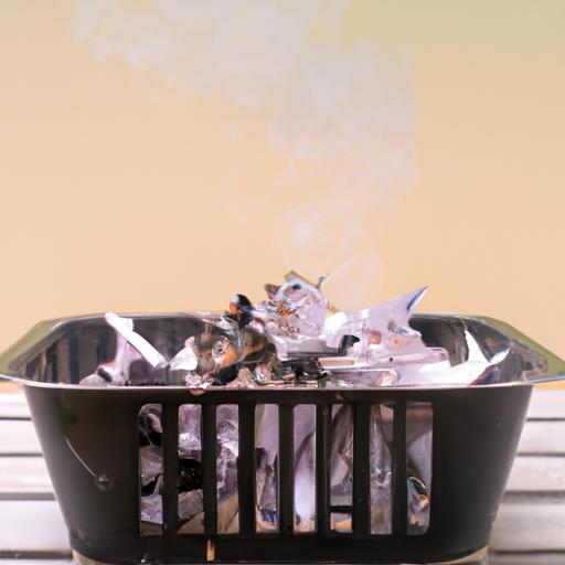 A pile of burnt papers in an ashtray as a result of high temperature exposure