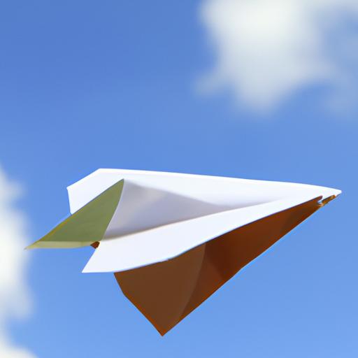 Testing the flight and adjusting the dart paper airplane for better performance
