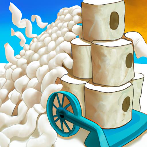 The process of making toilet paper involves several steps and uses different raw materials.