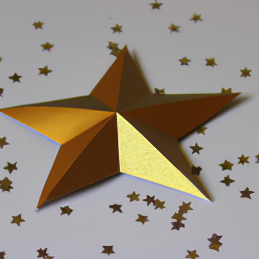 Add some sparkle to your paper stars with gold glitter