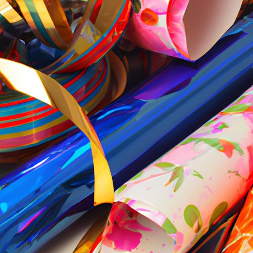 Get creative with your gift wrapping using handmade bows made out of wrapping paper