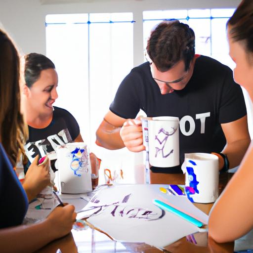 Get creative with transfer paper and make personalized mugs for you and your friends